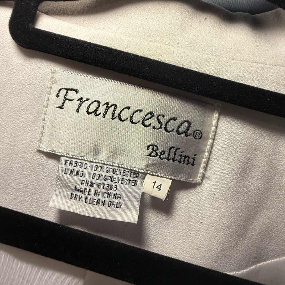 Francesca's Betini White Blazer Tailored Suit Jacket with Embroidery - Picture 9 of 9